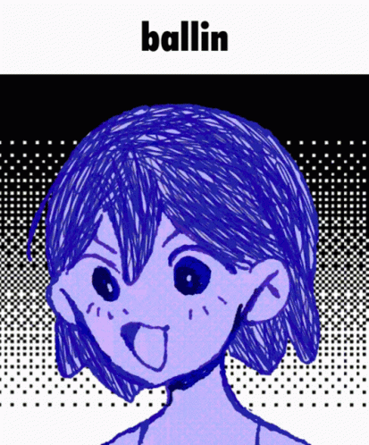 Ballin Blue Girl Art GIF