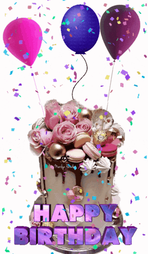 Ballons Birthday Queen GIF