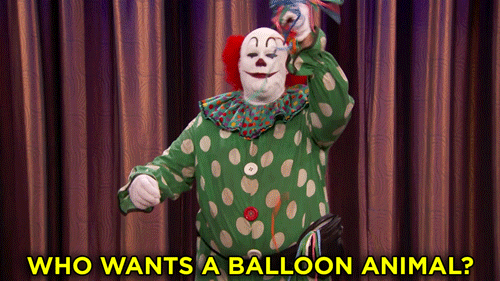 Balloon Animal Clown Show GIF