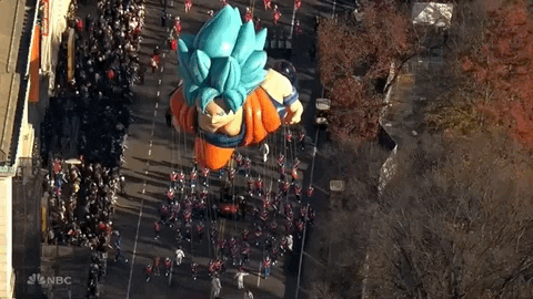 Balloon Baby Goku Parade GIF