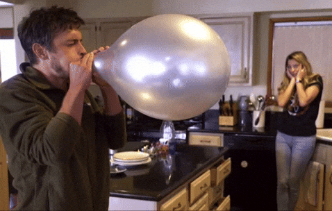 Balloon Blow Up Screams GIF