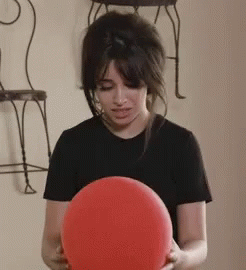 Balloon Pop Scared Camila Cabello GIF