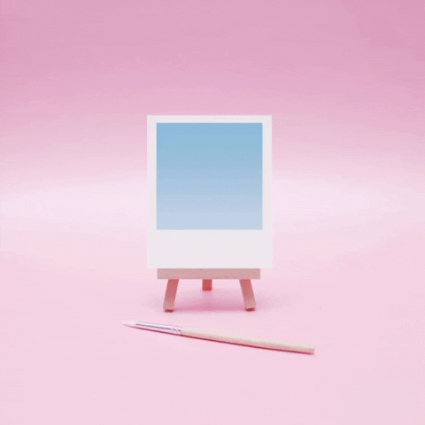 Balloons In Polaroid Art GIF