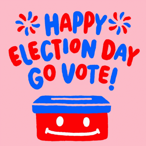 Ballot Box With Happy Election Day