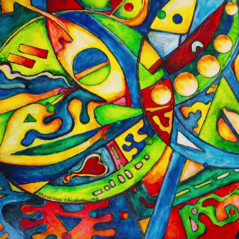 Balls Rolling Abstract Fine Art GIF