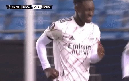 Balogun And Teammates Jumping And Celebrating GIF