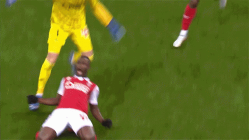 Balogun Power Slides Then Celebrates GIF
