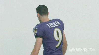 Baltimore Ravens Justin Tucker Back View GIF