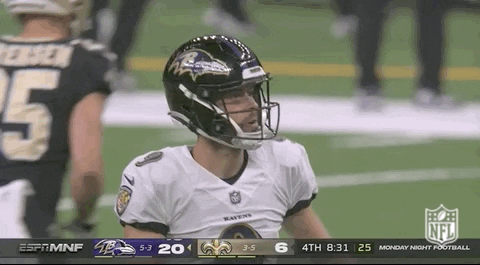 Baltimore Ravens Justin Tucker Clenched Fist GIF