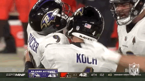 Baltimore Ravens Justin Tucker Emotional Celebration GIF