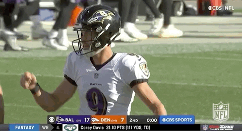 Baltimore Ravens Justin Tucker Fist Bumping Team GIF