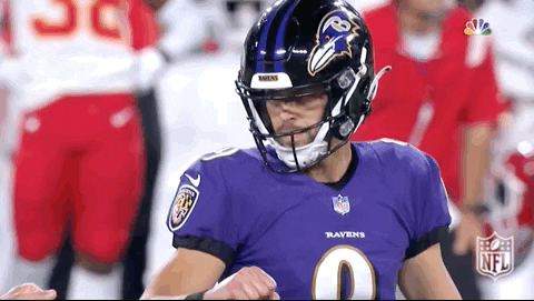 Baltimore Ravens Justin Tucker Pointing Up GIF