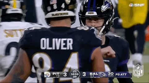 Baltimore Ravens Justin Tucker Team Fist Bump GIF