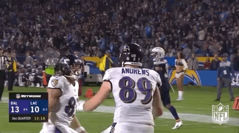 Baltimore Ravens Mark Andrews Body Bump GIF