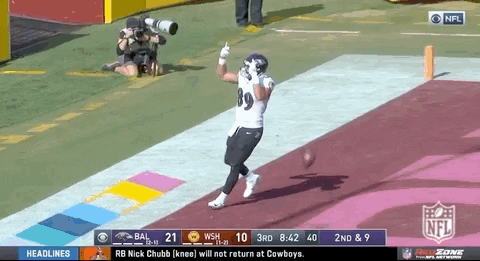 Baltimore Ravens Mark Andrews Hands Up Rolling GIF