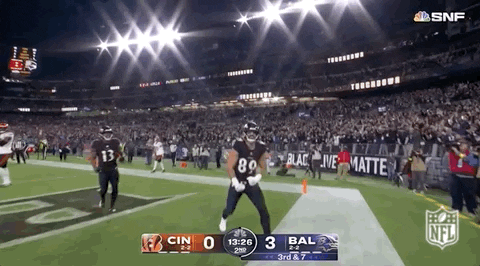 Baltimore Ravens Mark Andrews Helmet Bump Touchdown GIF