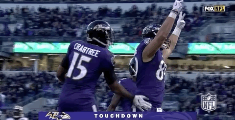 Baltimore Ravens Mark Andrews Holding Ball GIF