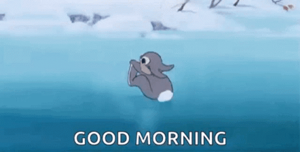 Bambi Film Thumber Spinning Good Morning Cartoon GIF
