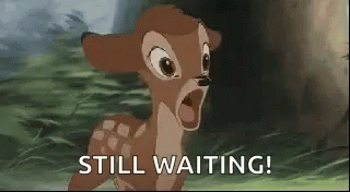 Bambi Holding Breath Still Waiting GIF