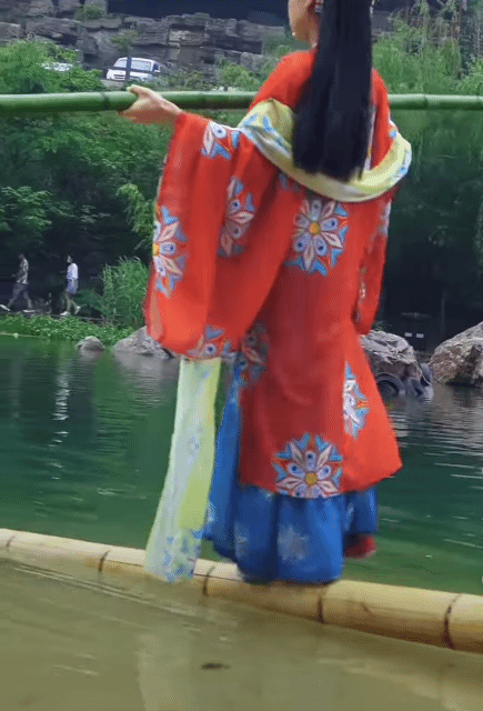 Bamboo River Stunt GIF