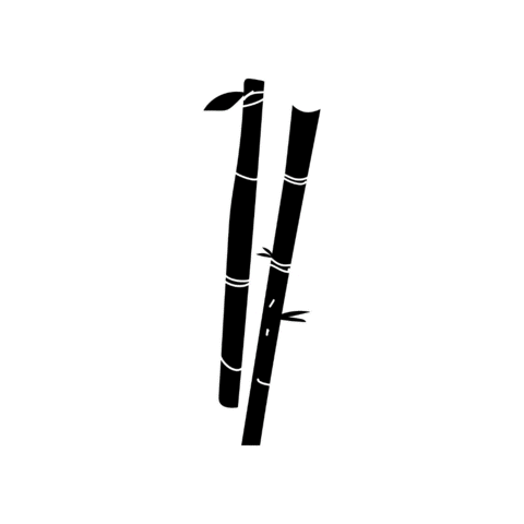 Bamboo Swaying Black And White GIF