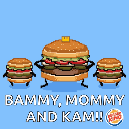 Bammy Mommy And Kam Burger Whopper GIF