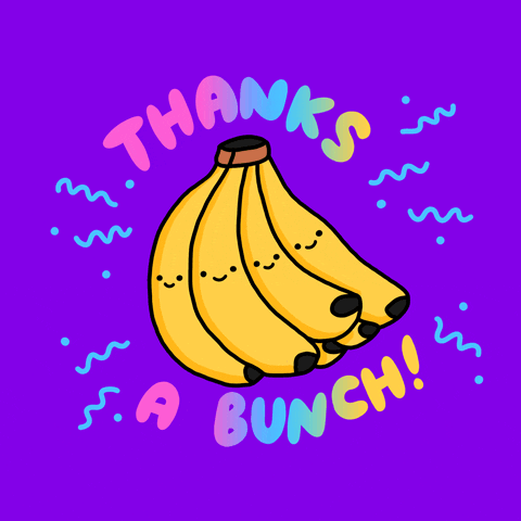 Banana Animated Thank You GIF