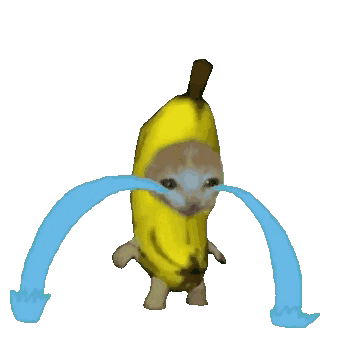 Banana Cat Meme Crying In Sadness GIF