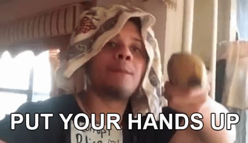 Banana Gun Put Your Hands Up GIF