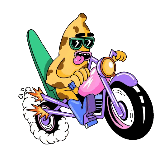 Banana Riding Motorcycle