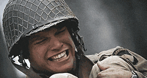 Band Of Brothers Matt Damon Shouting In Pain GIF