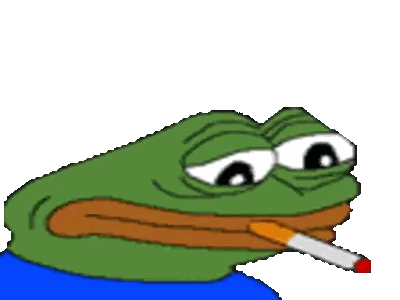 Bandaged Frog Smoking Cigarette