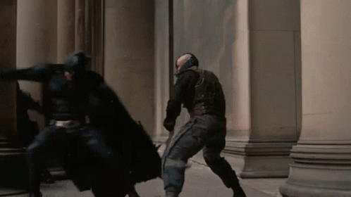 Bane Fights Batman GIF