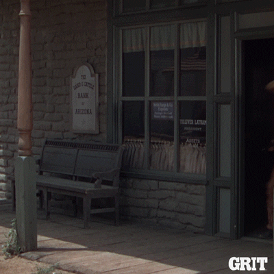 Bang Cowboy Firing Gun Vintage Series Grit GIF