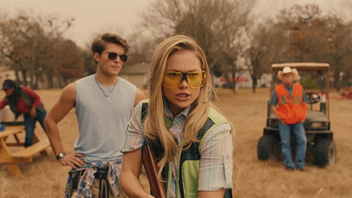 Bang Cute Girl Amazing Skeet Shooting GIF