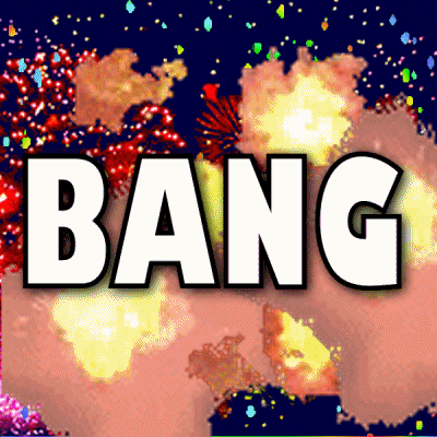 Bang Fireworks Display Animation GIF