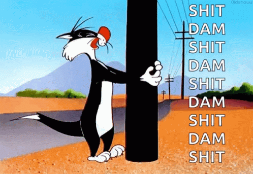 Disney Sylvester Bangs Head Against Wall GIF