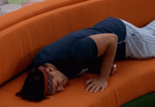 Big Brother Faysal Bangs Head Against Wall GIF