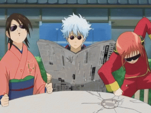 Bang Head On Desk Gintama Manga Series GIF