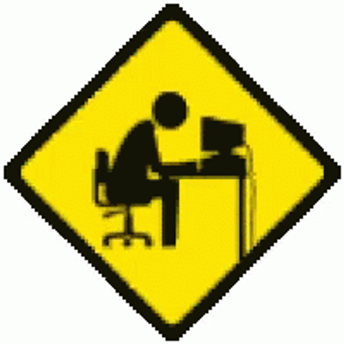Banging Head Against Wall Road Sign GIF