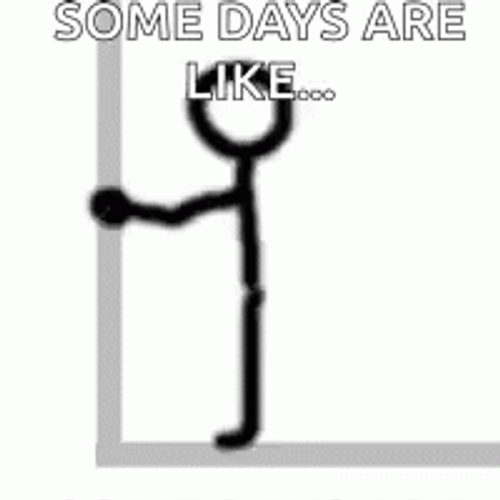 Banging Head Against Wall Some Days Are Like Stickman GIF