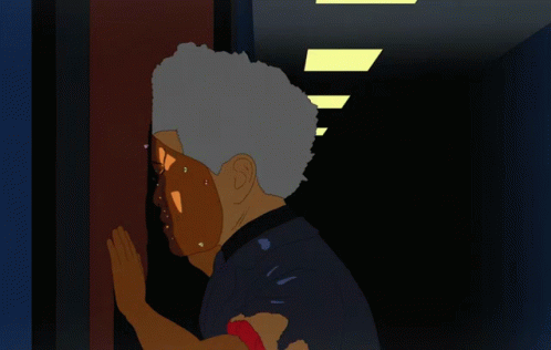 Cartoon Man Banging Head On Wall GIF