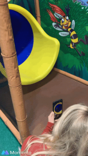 Hilarious Woman Slide Banging Head On Wall GIF