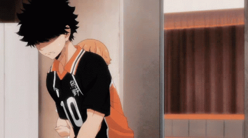 Haikyu Anime Kagehina Banging Head On Wall GIF