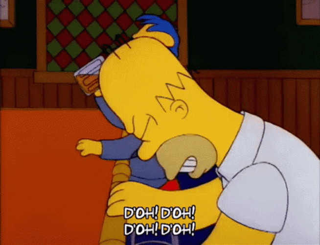 Banging His Head Homer Doh GIF