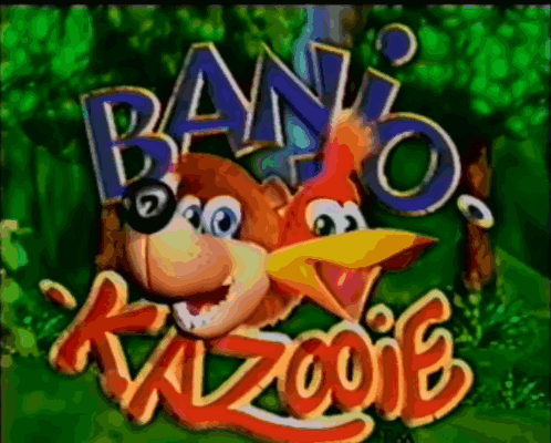 Banjo Kazooie Video Game With Monkey and Bird