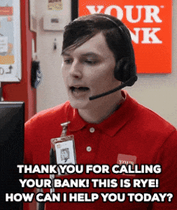 Bank Agent At Office Saying Thank You GIF