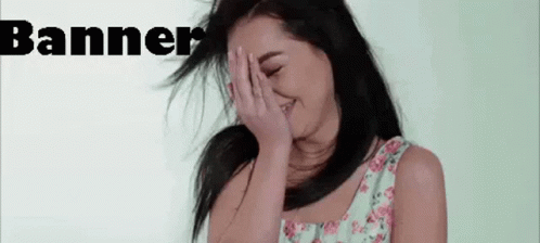 Banner Shy Girl GIF