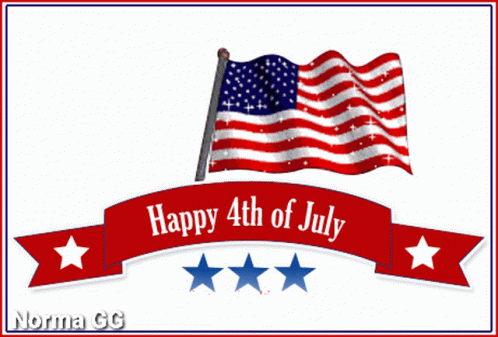 Banner Saying Happy 4th of July
