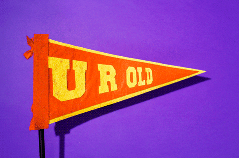 Banner U R Old GIF